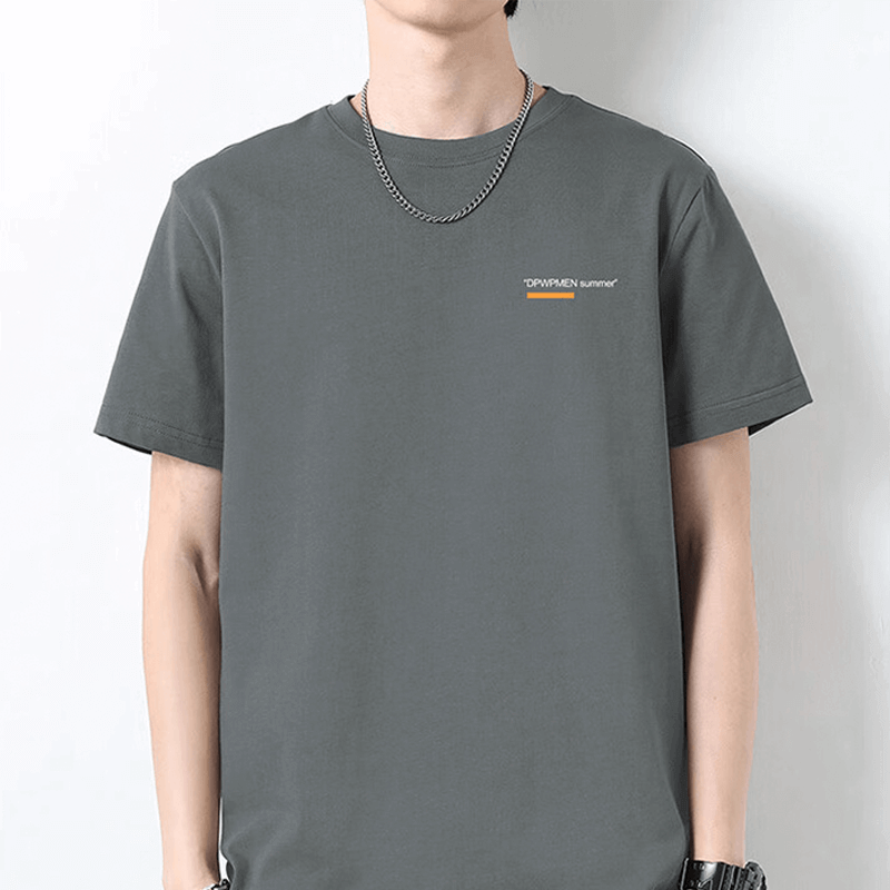 AAAAA卡帝乐鳄鱼（CARTELO）短袖T恤男夏季纯色短袖男士宽松上衣圆领体恤男装 深灰色 XL